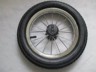 Kolečko ke kočárku kovové nafukovací 12" - bez ložiska. Kolečko ke kočárku kovové nafukovací 12" - bez ložiska.
