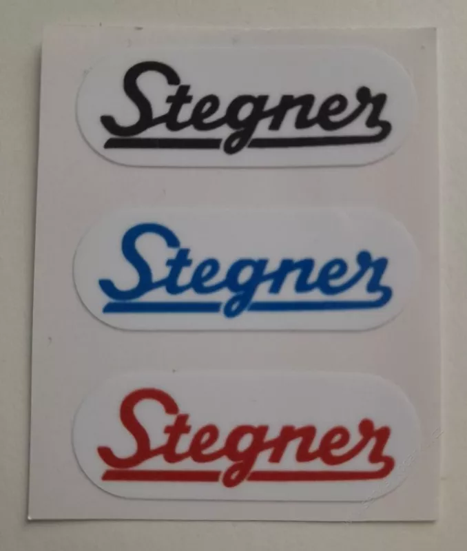 Nálepka STEGNER malá transparentní + barva.