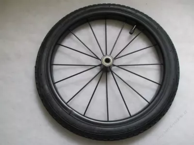 Kolečko ke kočárku kovové nafukovací 14" RETRO - s ložiskem. Kolečko ke kočárku kovové nafukovací 14" RETRO - s ložiskem.