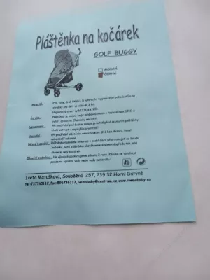 Pláštěnka na kočárek GOLF BUGGY.
